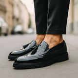 Ellis | Textured Tassel Loafers