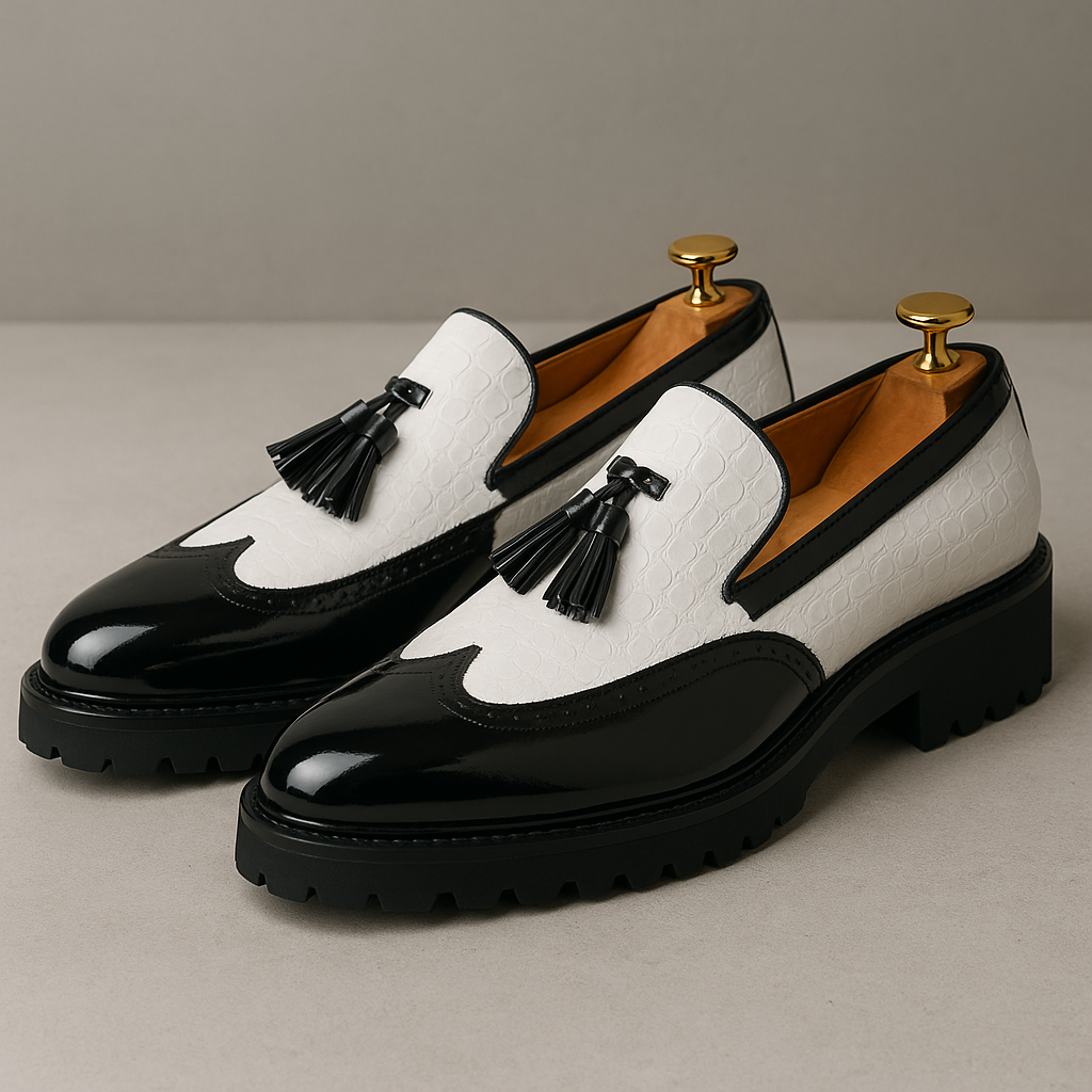 Ellis | Textured Tassel Loafers