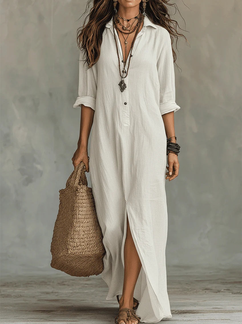 Cornelia | Relaxed Buttoned Maxi Dress