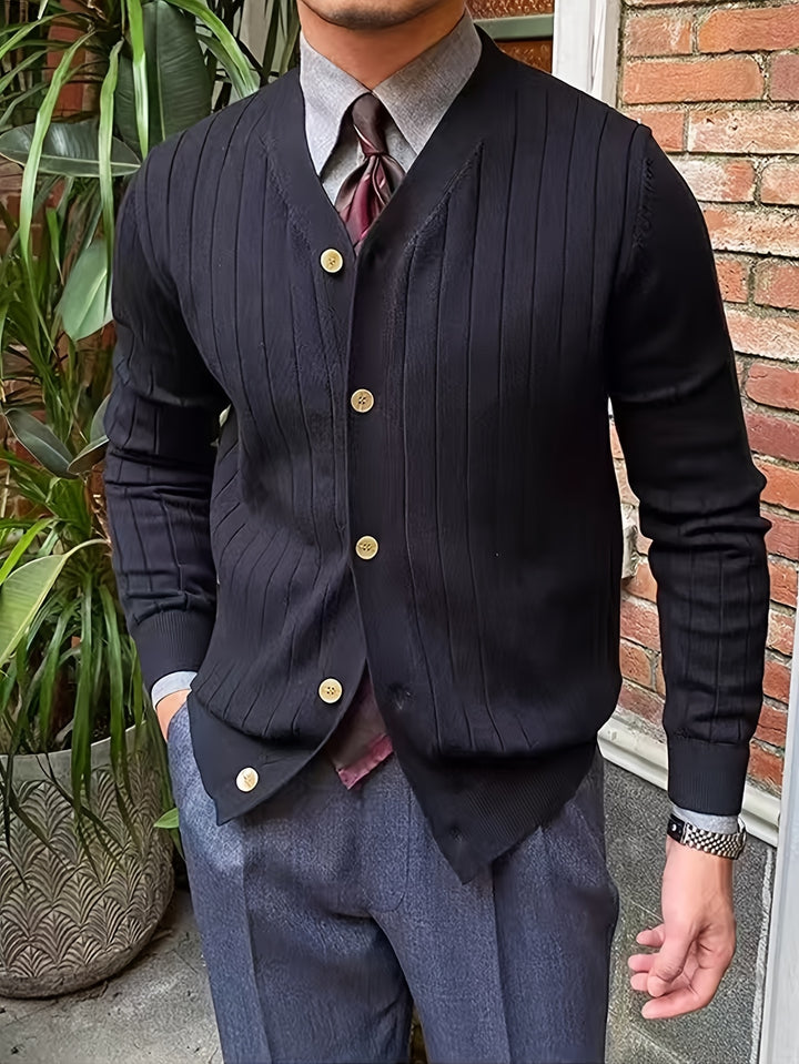 Oliver | Ribbed Button-Up Cardigan