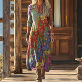 Fabienne | Flowing Artful Maxi Dress