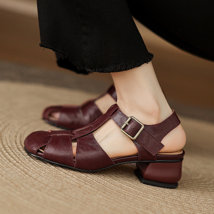 Wynne | Woven T-Strap Sandals