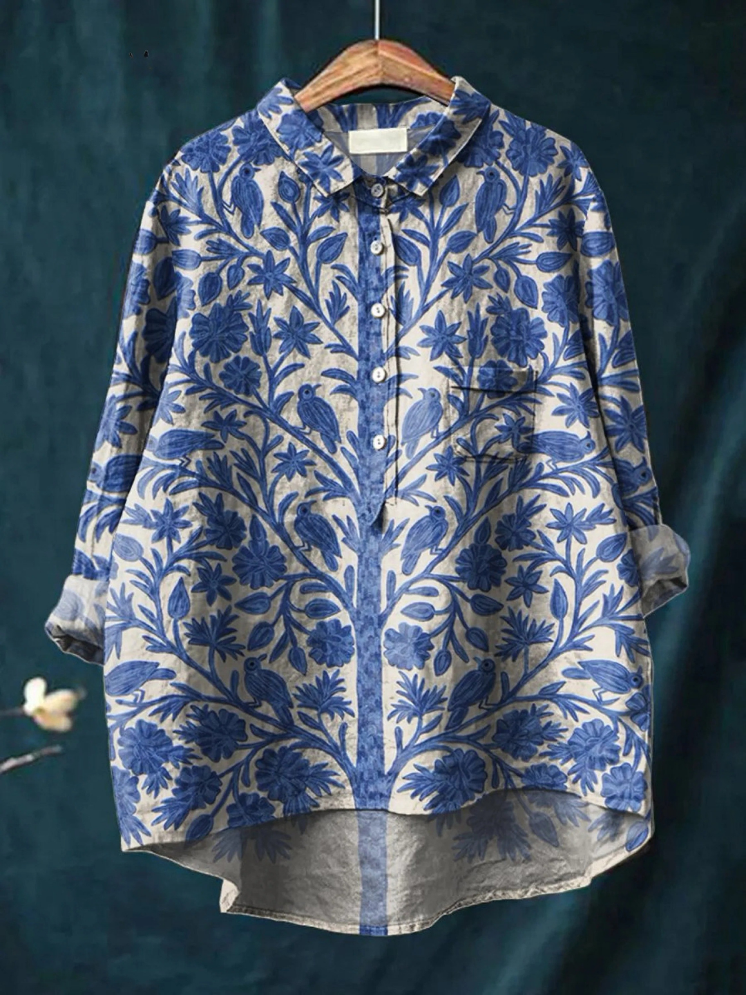 Rosemary | Artful Floral Print Shirt
