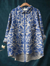 Rosemary | Artful Floral Print Shirt