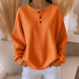 Vera | Relaxed Waffle-Knit Henley Top