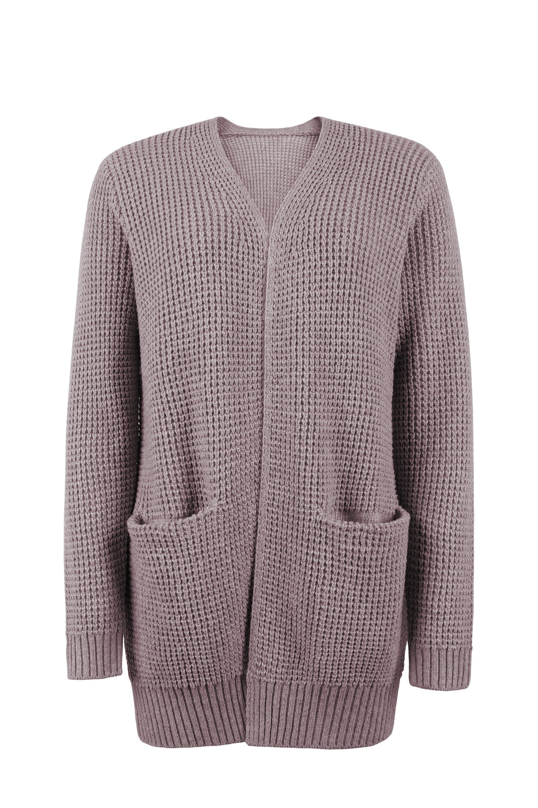 Theodora | Waffle-Knit Open Cardigan