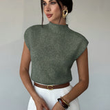 Sabine | Refined Mock-Neck Sweater Vest