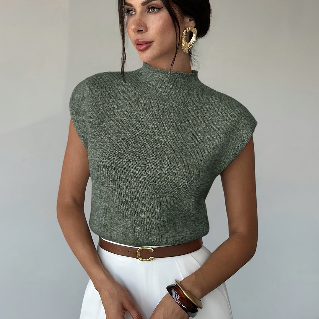 Selene | Refined Mock-Neck Sweater Vest