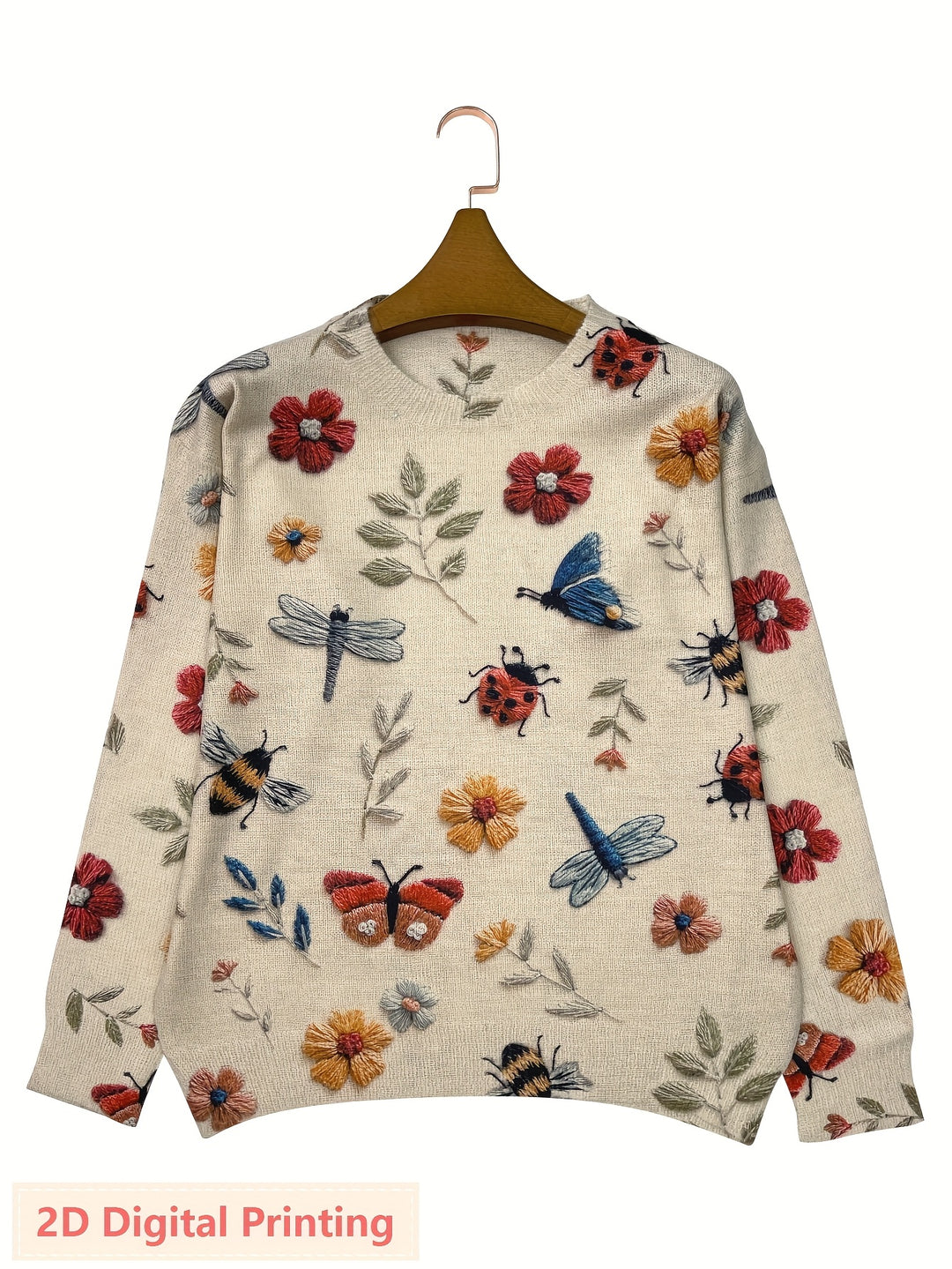 Coraline | Botanical Embroidered Sweater
