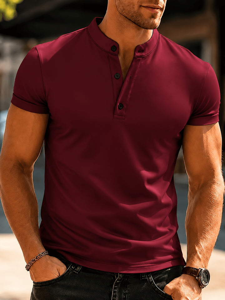 Reed | Men's Stand Collar Short Sleeve T-Shirt