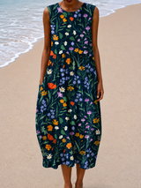 Harriet | Sleeveless Relaxed Midi Dress