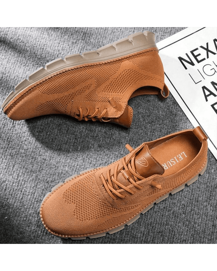 Cole | Men's Breathable Knit Lace-Up Sneakers