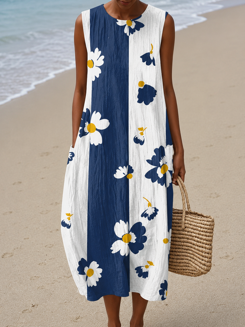 Dahlia | Sleeveless Floral Midi Dress