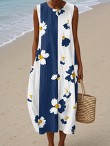 Dahlia | Sleeveless Floral Midi Dress