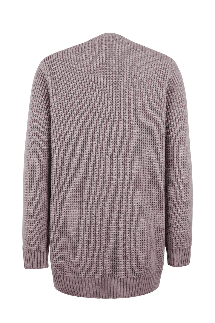 Theodora | Waffle-Knit Open Cardigan