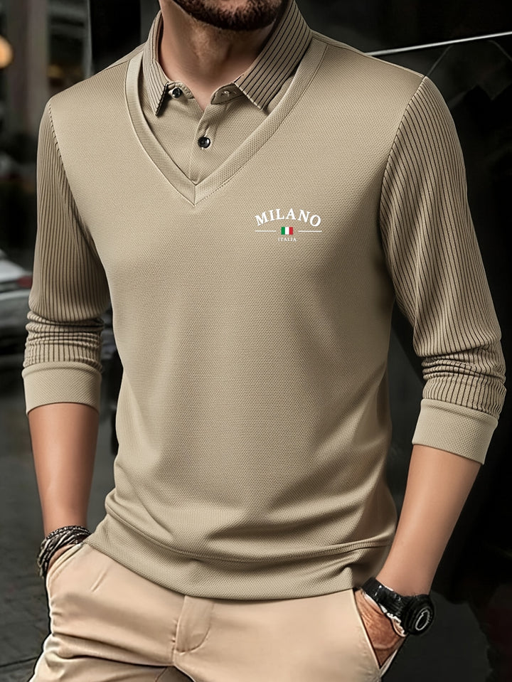 Calloway | Men's Fine Knit Long Sleeve Polo