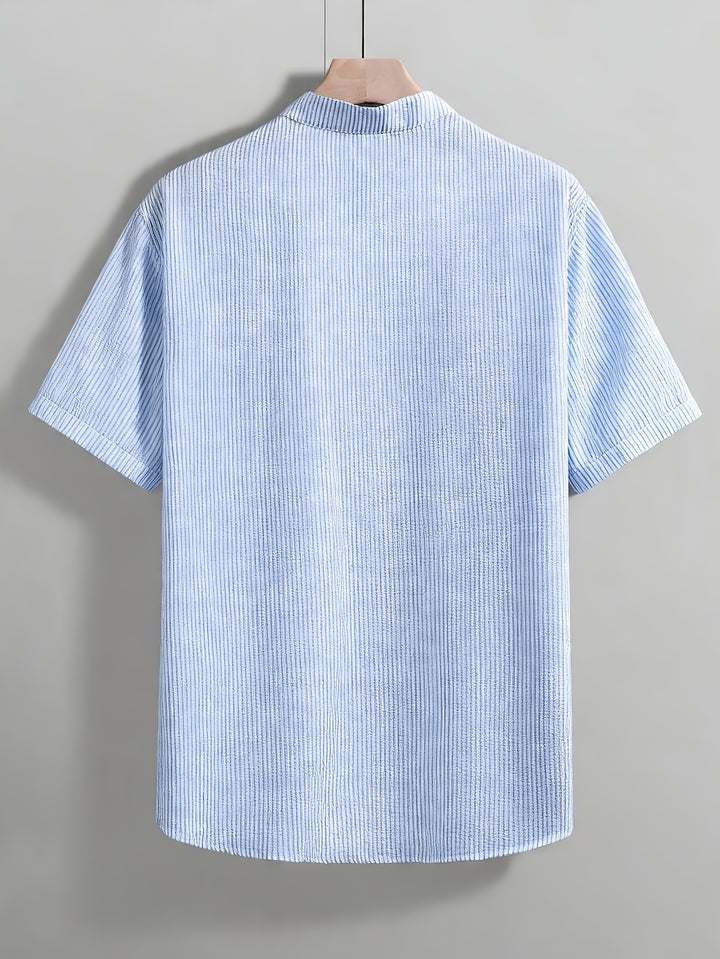 Ledger | Men's Seersucker Striped Short Sleeve Shirt