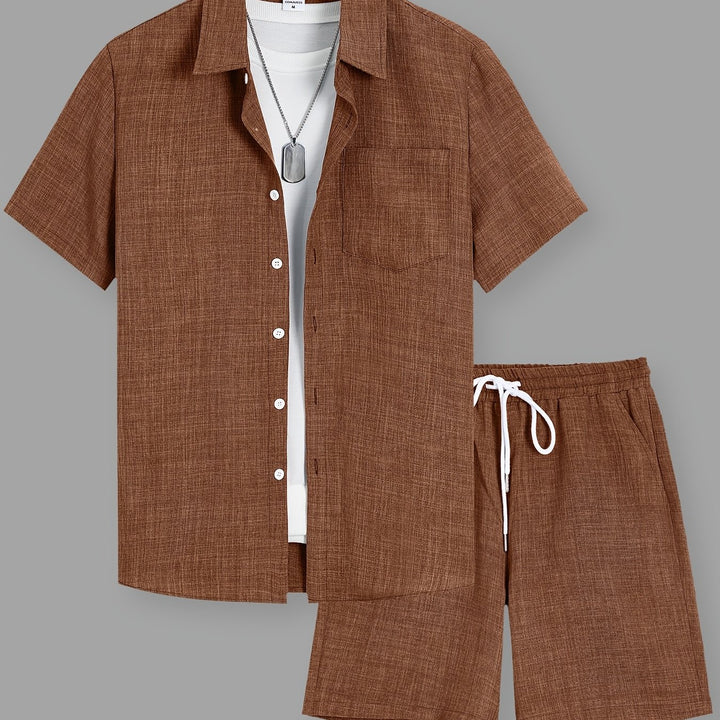 Lawson | Men's Lapel Shirt & Shorts Set