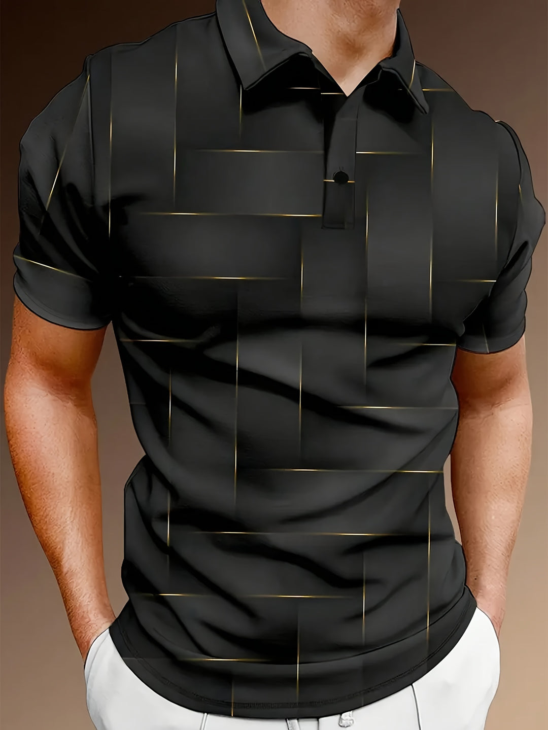 Corbin | Men's Geometric Print Polo Shirt