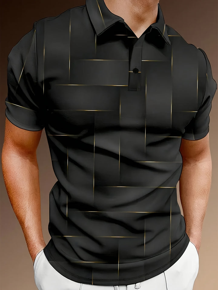 Corbin | Men's Geometric Print Polo Shirt
