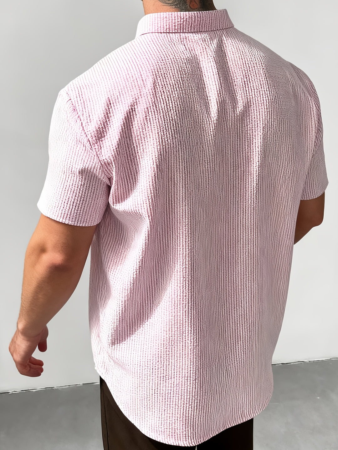 Ledger | Men's Seersucker Striped Short Sleeve Shirt