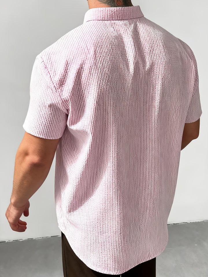 Ledger | Men's Seersucker Striped Short Sleeve Shirt