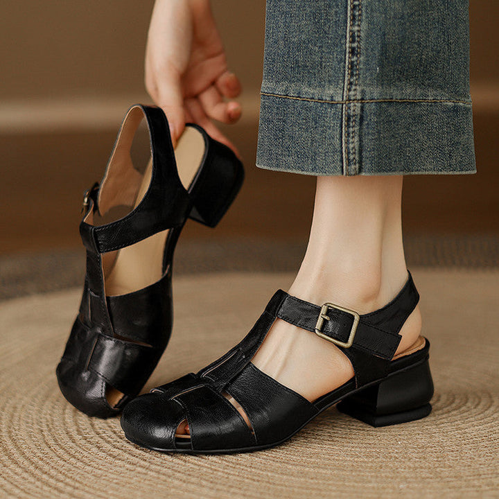 Wynne | Woven T-Strap Sandals