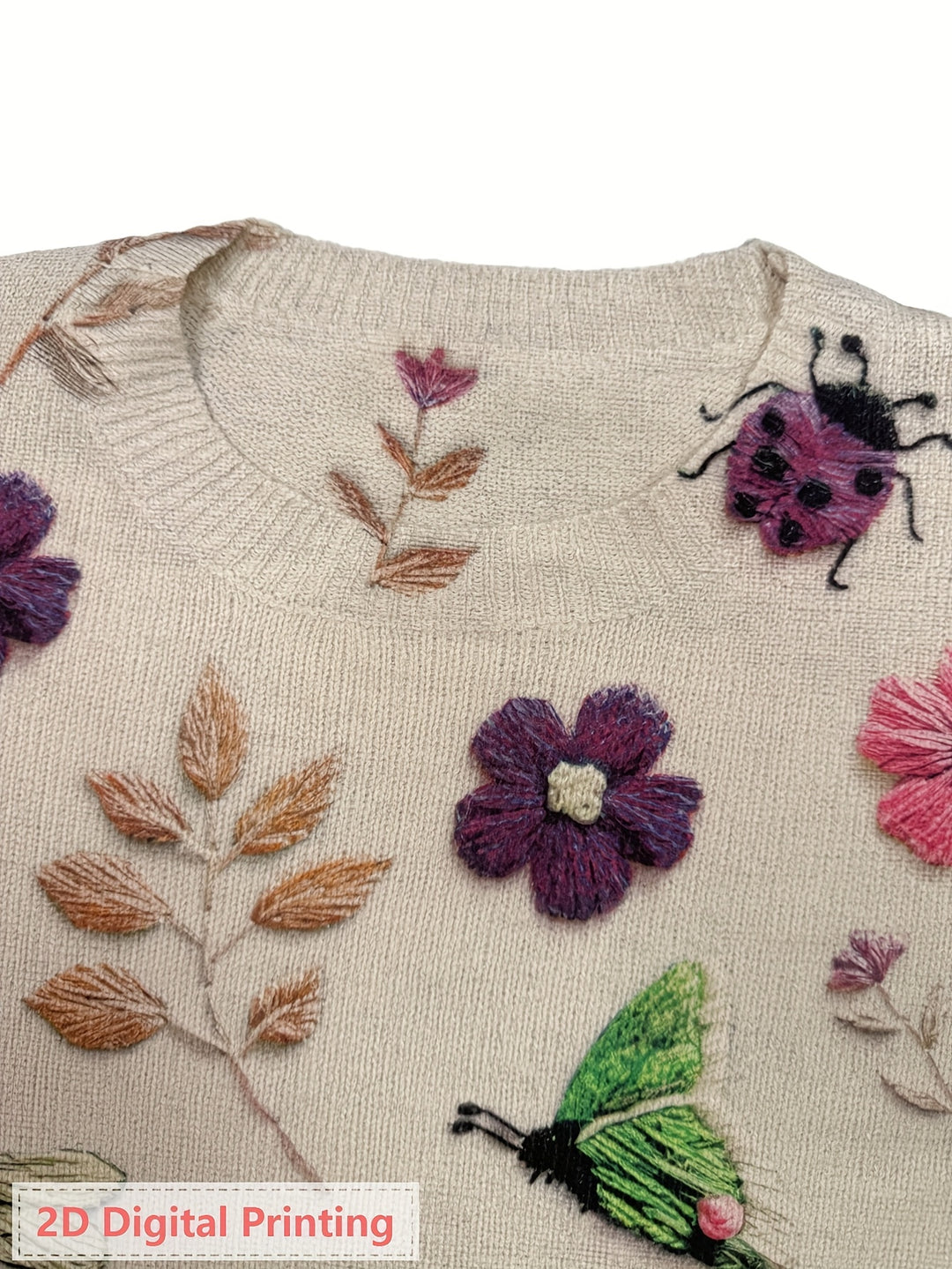 Coraline | Botanical Embroidered Sweater
