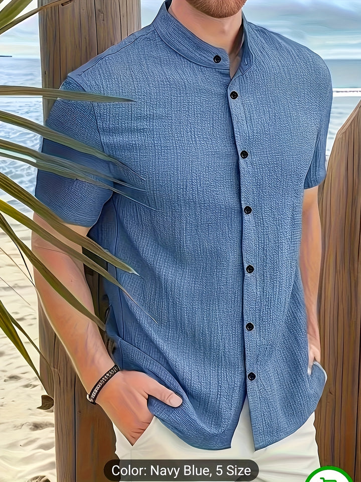 Edward | Men's Lightweight Short Sleeve Button-Up Shirt