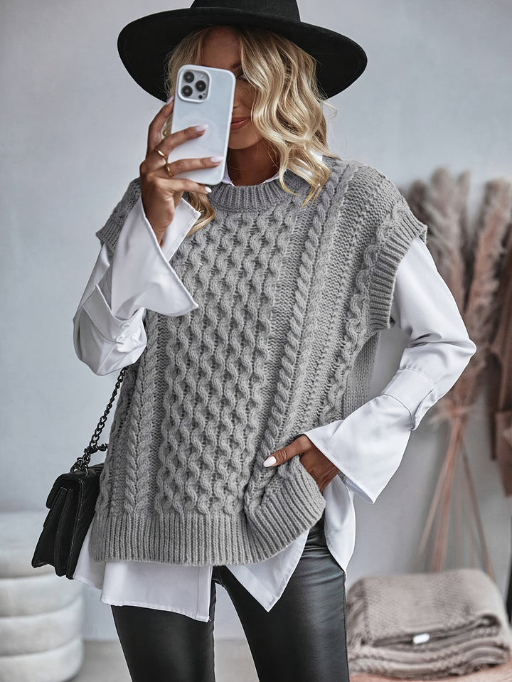 Greer | Cable-Knit Sweater Vest