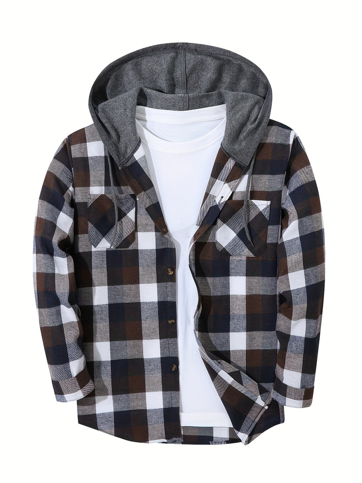 Foster | Rugged Plaid Hooded Shirt