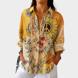 Golden Boho Medallion Blouse