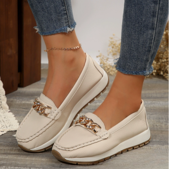 Cornelia | Chain-Buckle Comfort Loafers