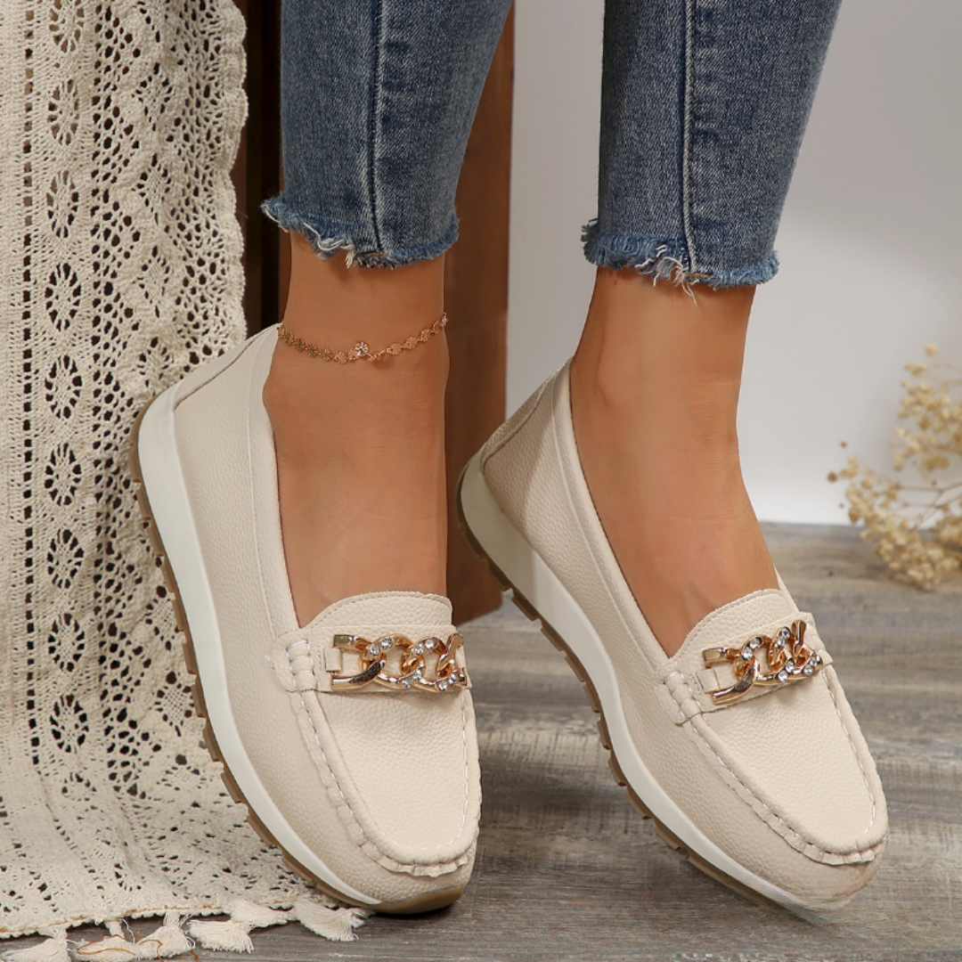 Cornelia | Chain-Buckle Comfort Loafers