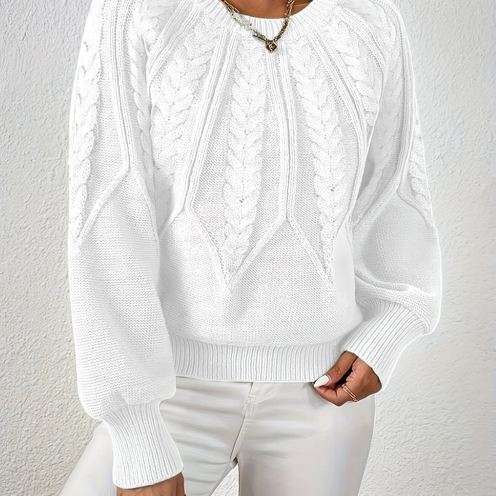 Greta | Cable-Knit Round-Neck Sweater