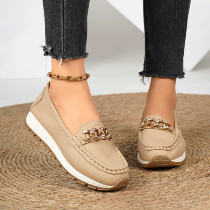 Cornelia | Chain-Buckle Comfort Loafers