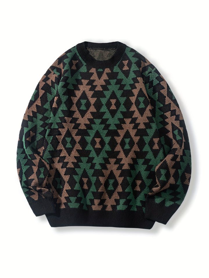 Harrison | Patterned Crewneck Sweater