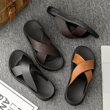 Slater | Men's Embossed Slide Sandals