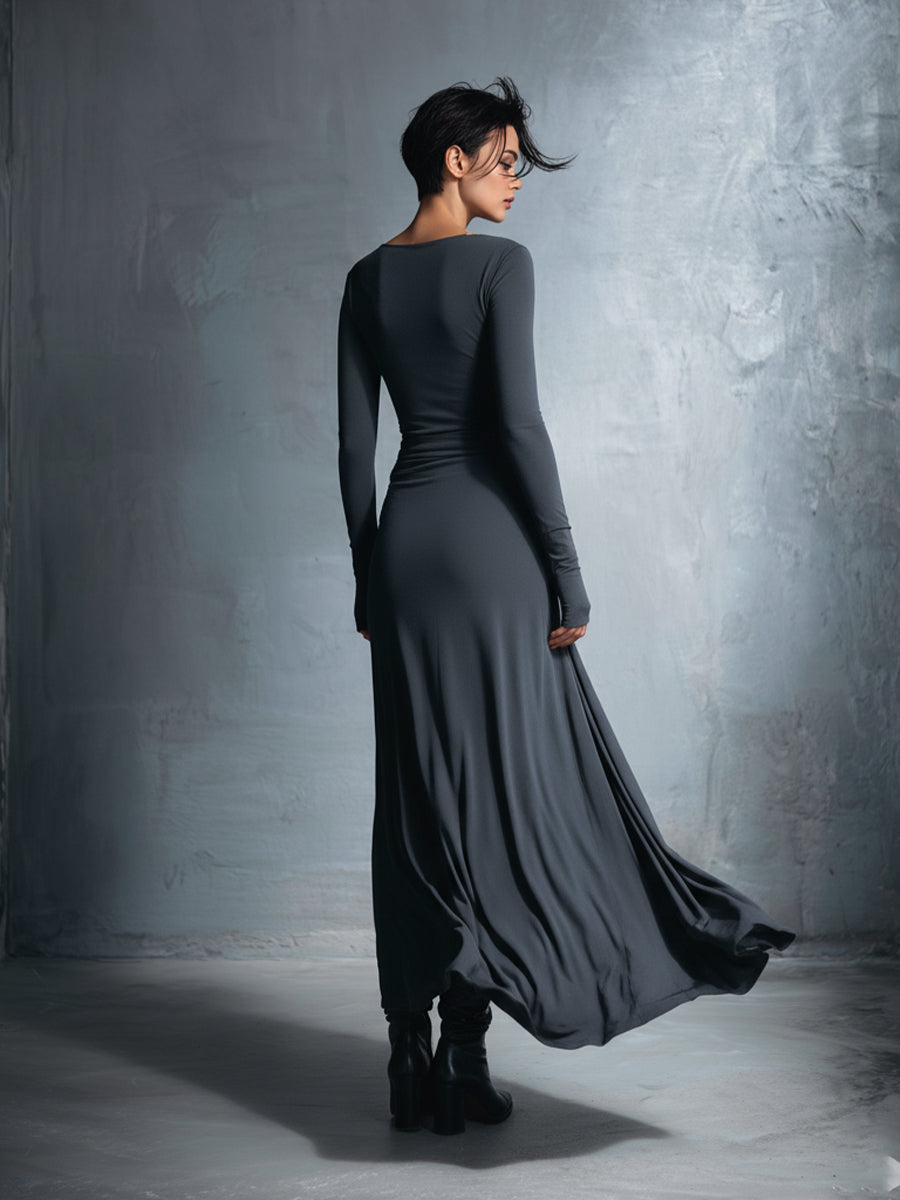 Liliana | Draped Side-Tie Maxi Dress