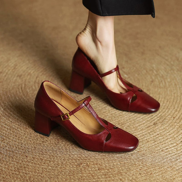 Blair | Elegant T-Strap Heels