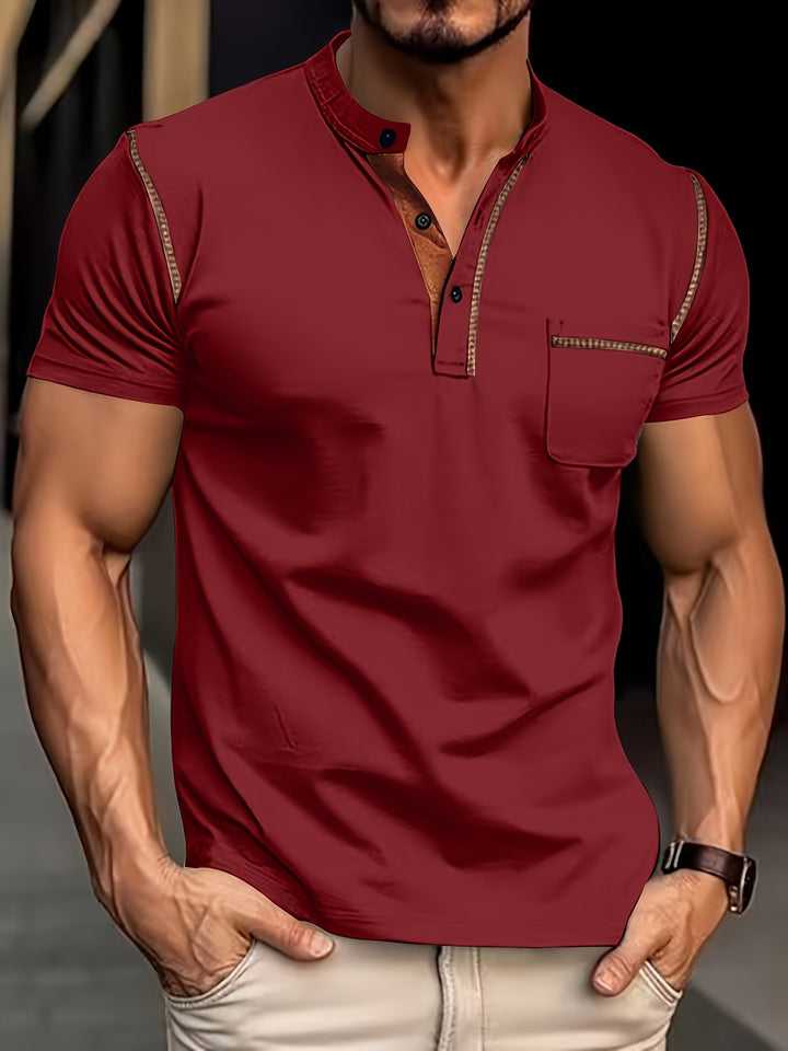 Brian | Men's Short Sleeve Henley Shirt