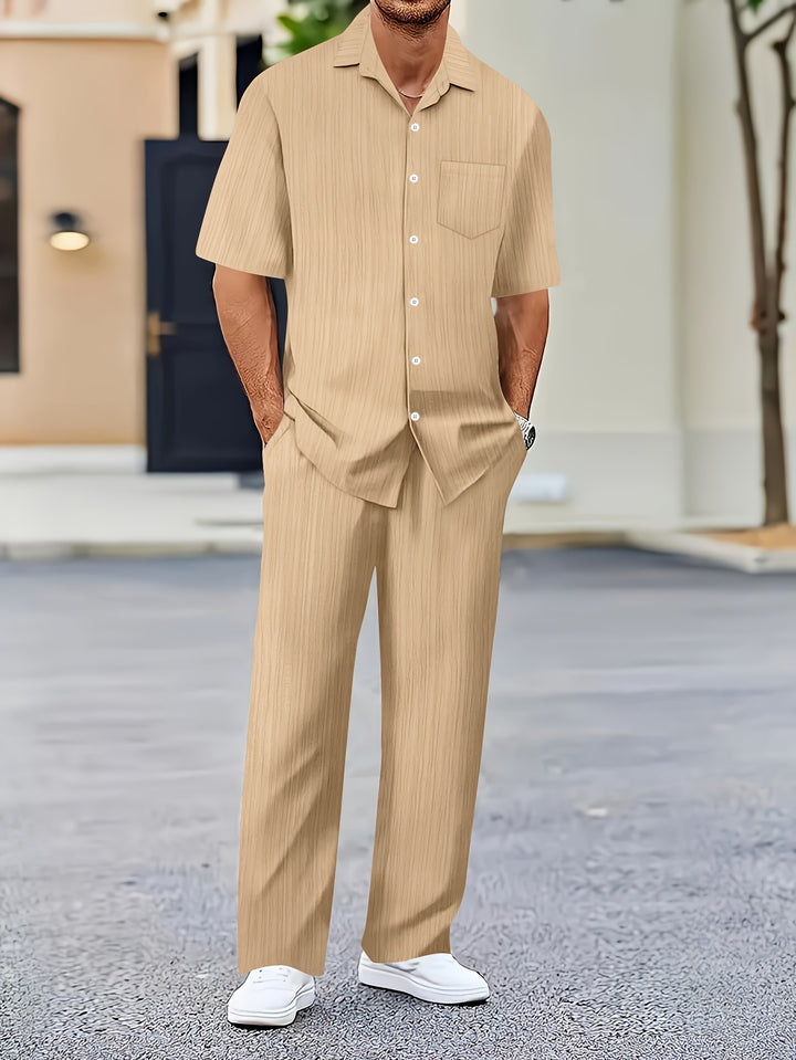 Landon | Men's Short Sleeve Shirt & Trousers Set