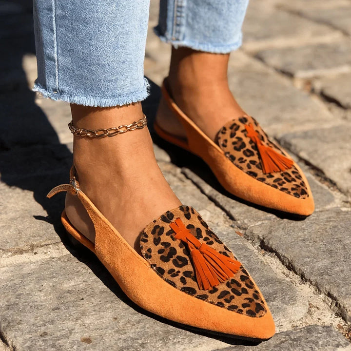 Melanie | Tasseled Slingback Flats