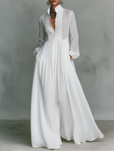 Astrid | Flowing Button-Front Maxi Dress