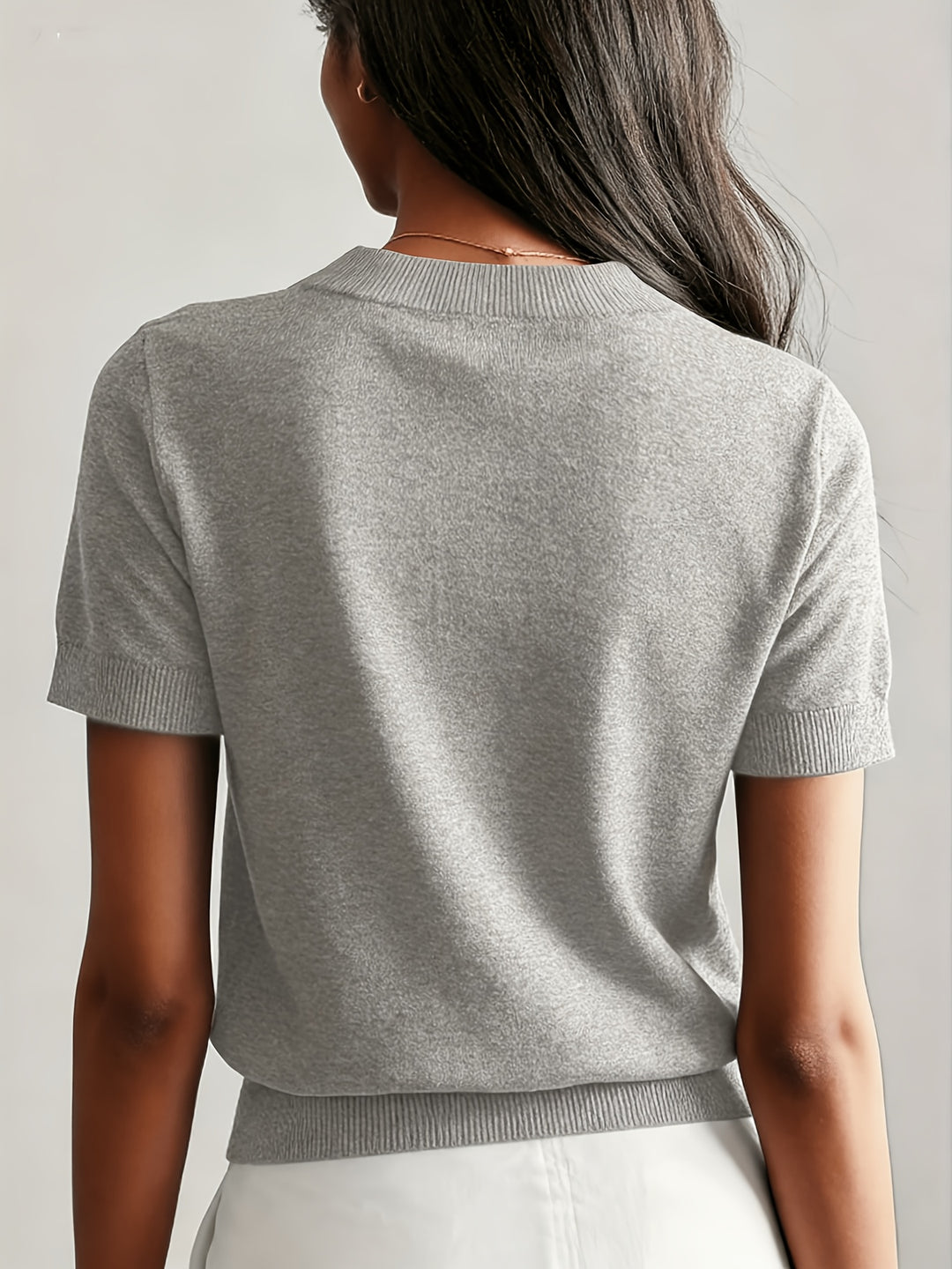 Margot | Refined Short-Sleeve Knit Top