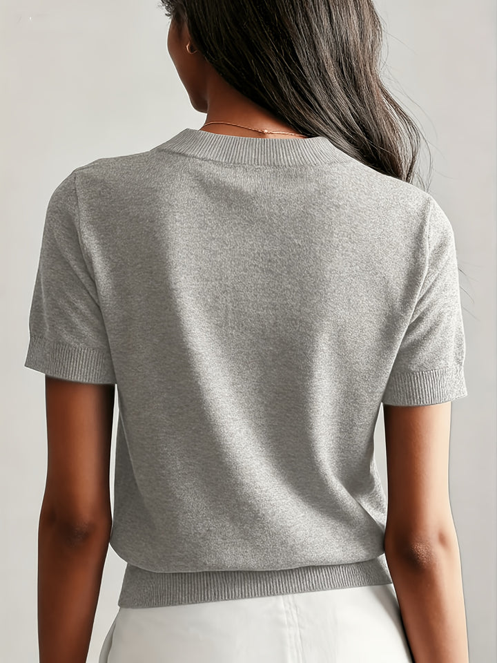 Margot | Refined Short-Sleeve Knit Top