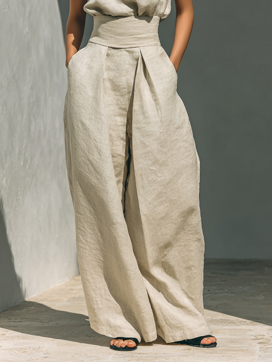 Delilah | Sleeveless Wide-Leg Two-Piece Set