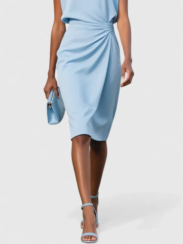 Vera | Elegant Draped Midi Dress