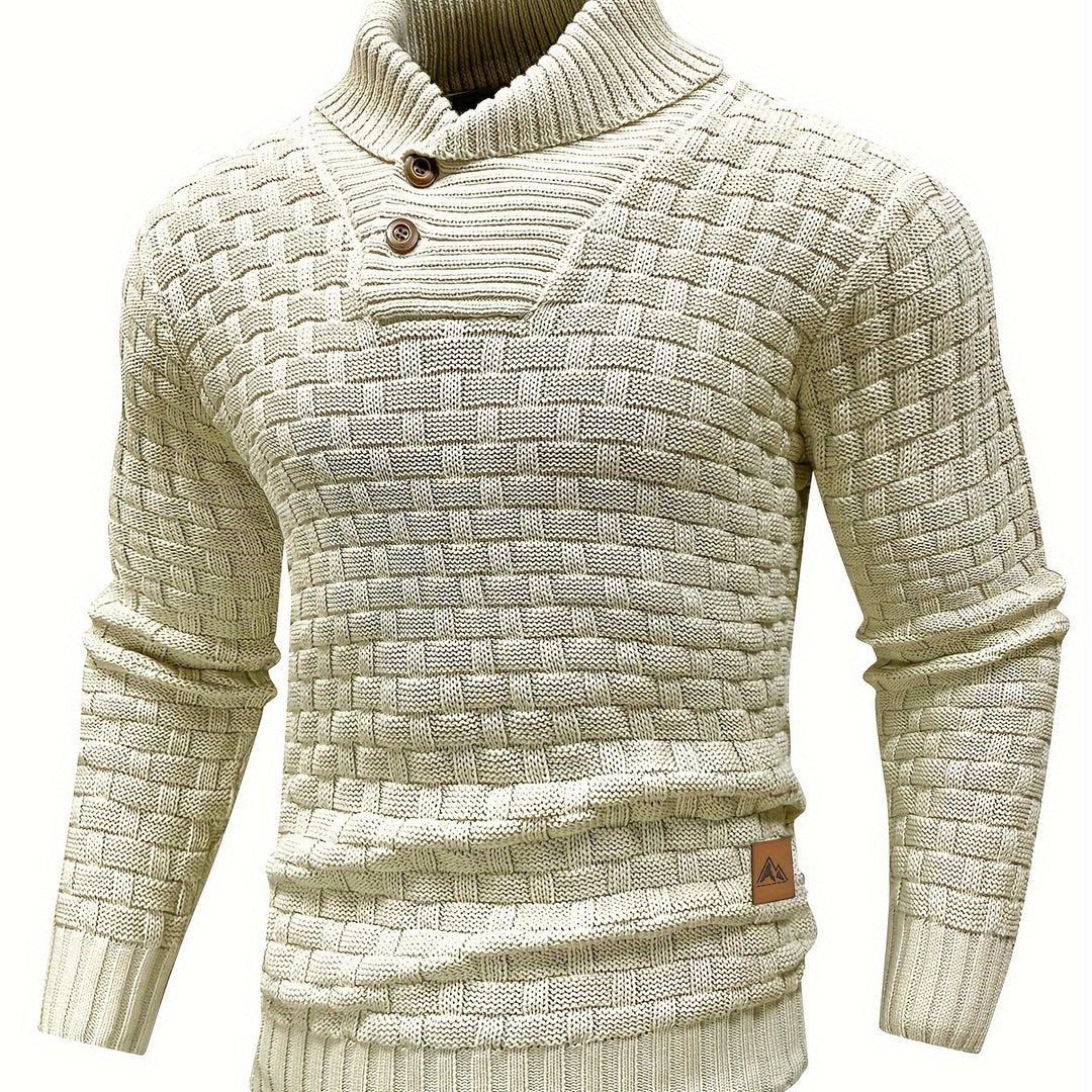 Cormac | Textured Shawl-Collar Sweater