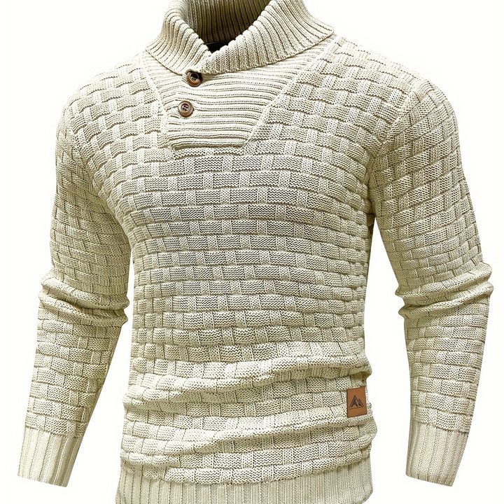 Cormac | Textured Shawl-Collar Sweater